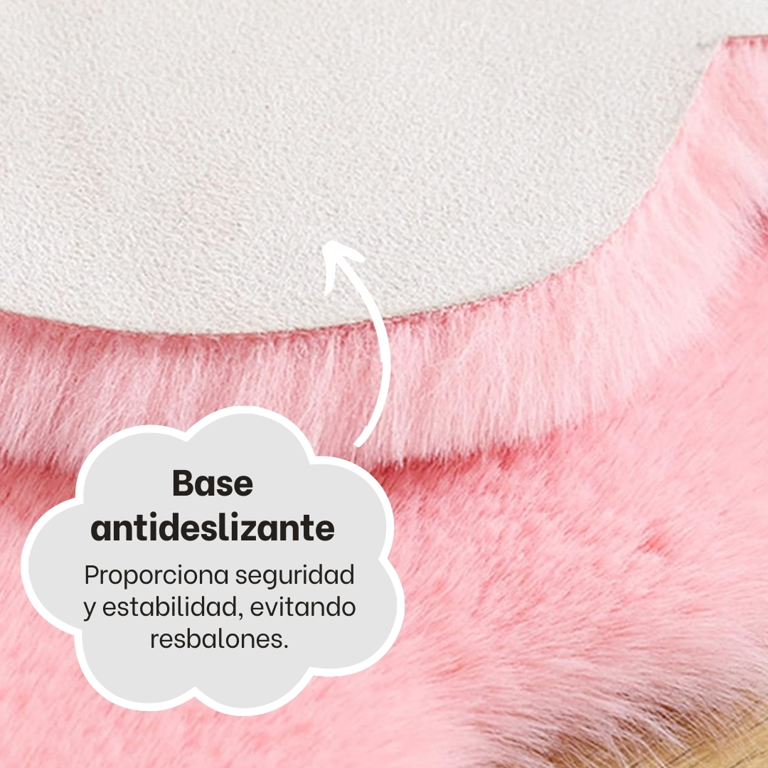 Vista 5 de ALFOMBRA PELUCHE SUAVE EN FORMA DE OSO - COLOR: ROSA